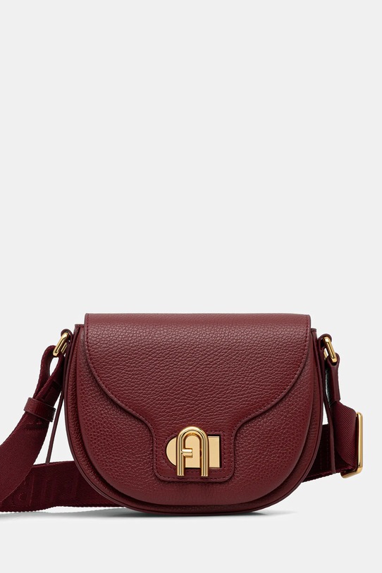 Furla torebka skórzana skóra licowa bordowy WB01491.BX0356.4297S