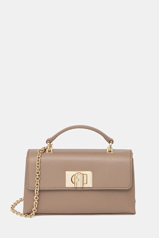 Kožna torba Furla bez uzorka bež WE00423.ARE000.1257S