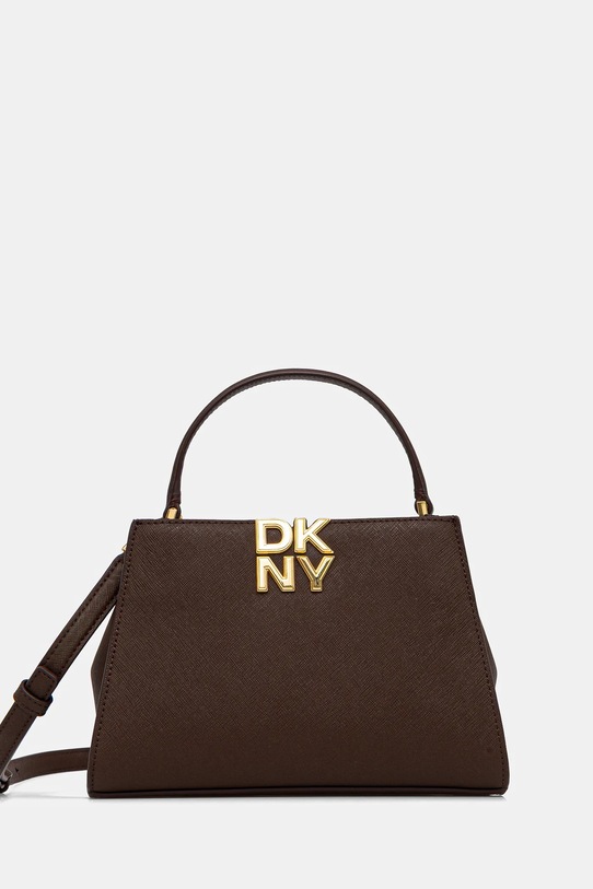 Dkny torebka skórzana FOSTER nie mieści A4 brązowy R52D1L93