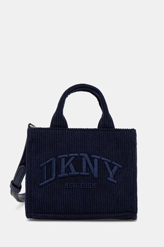 Dkny torebka sztruksowa HADLEE tekstylny granatowy R53ADM56