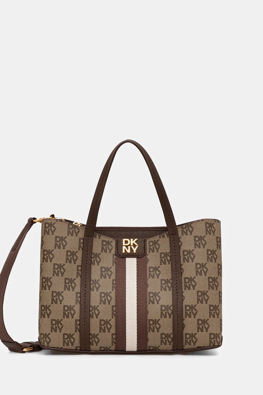 Τσάντα Dkny NURI λείο δέρμα μπεζ R53A6M11
