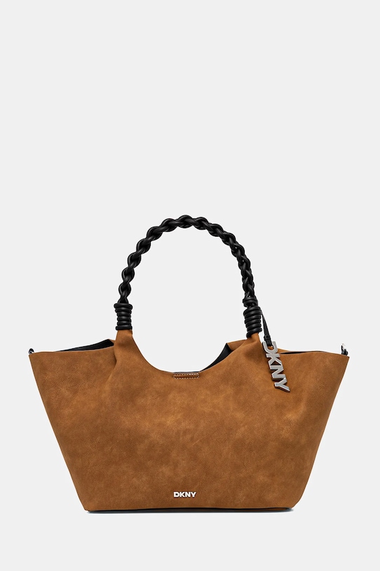 Dkny torebka PAULA nie mieści A4 brązowy R53AME49