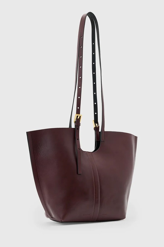 Δερμάτινη τσάντα AllSaints ARA W166XD κόκκινο AW25
