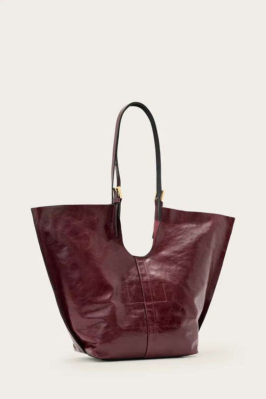 Akcesoria AllSaints torebka skórzana ARA W284XD czerwony
