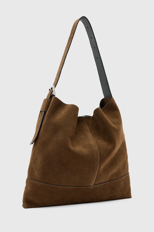 Αξεσουάρ Τσάντα σουέτ AllSaints ASHA W368XD καφέ