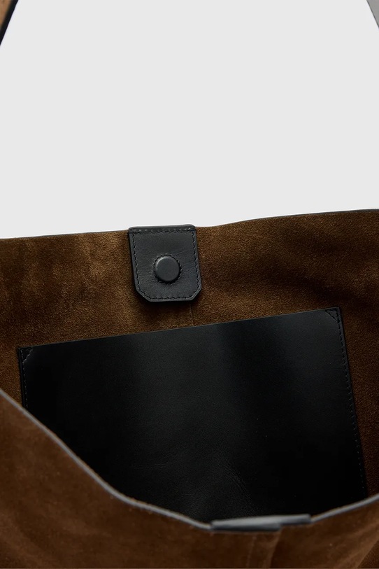 Τσάντα σουέτ AllSaints ASHA W368XD καφέ