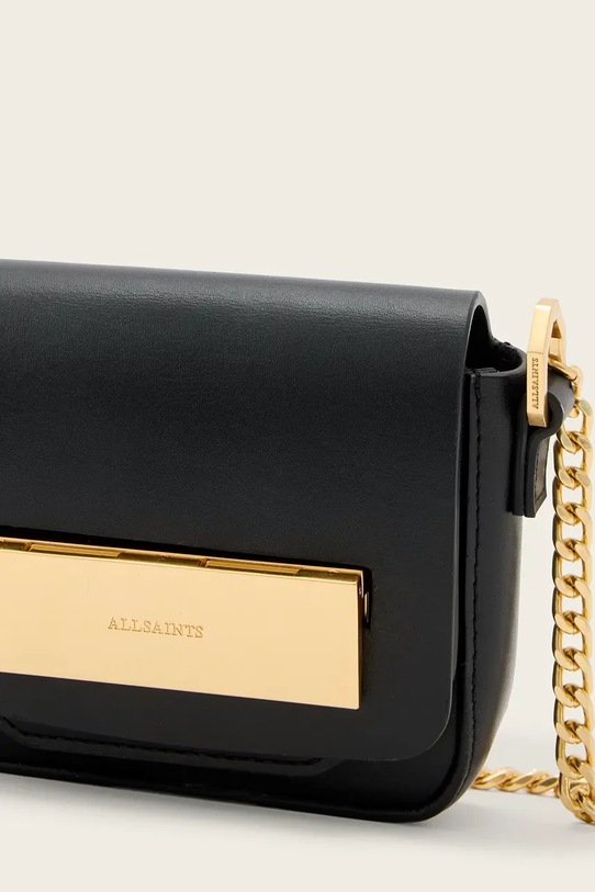 AllSaints torebka skórzana ETTA czarny W340XD