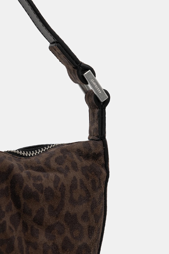 AllSaints torebka zamszowa HALFMOON brązowy W357XD