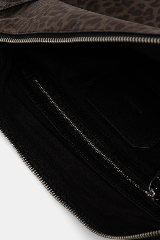 AllSaints torebka zamszowa HALFMOON W357XD brązowy