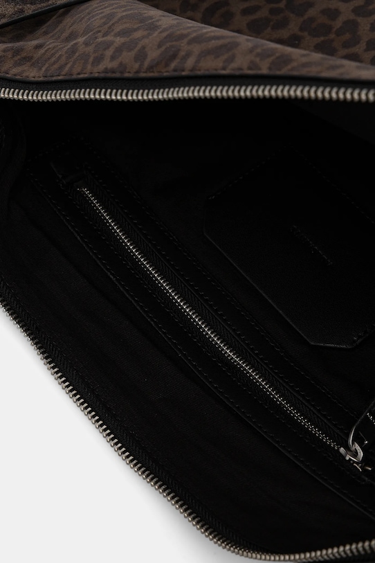 AllSaints torebka zamszowa HALFMOON W357XD brązowy