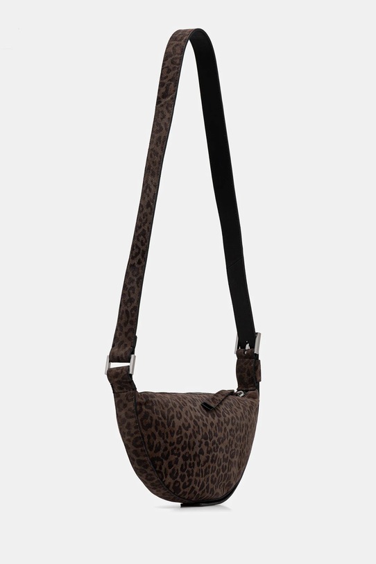 AllSaints torebka zamszowa HALFMOON W355XD brązowy AW25