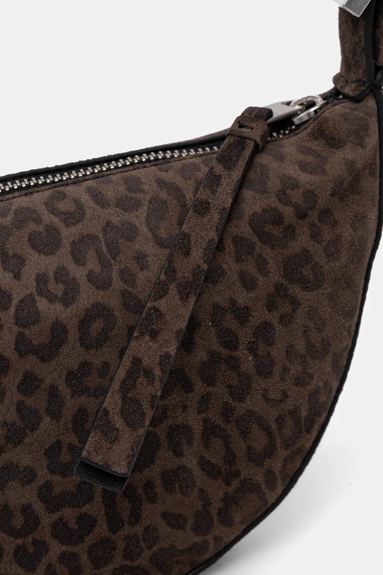 AllSaints torebka zamszowa HALFMOON W355XD brązowy