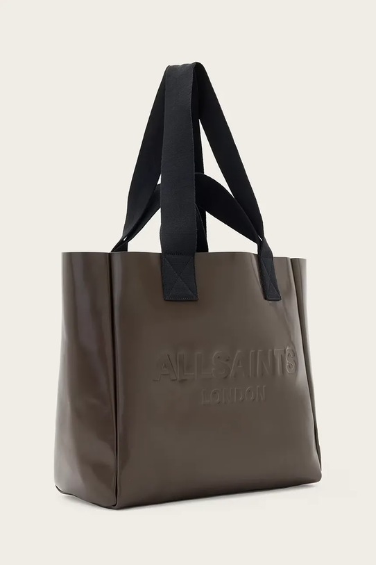 Kožená taška AllSaints IZZY W391XD hnedá AW25