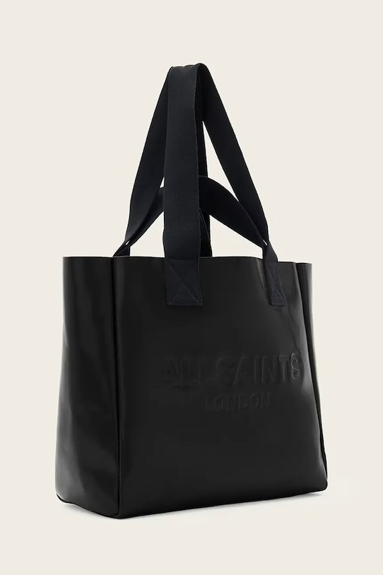 Kožená taška AllSaints IZZY W391XD čierna AW25