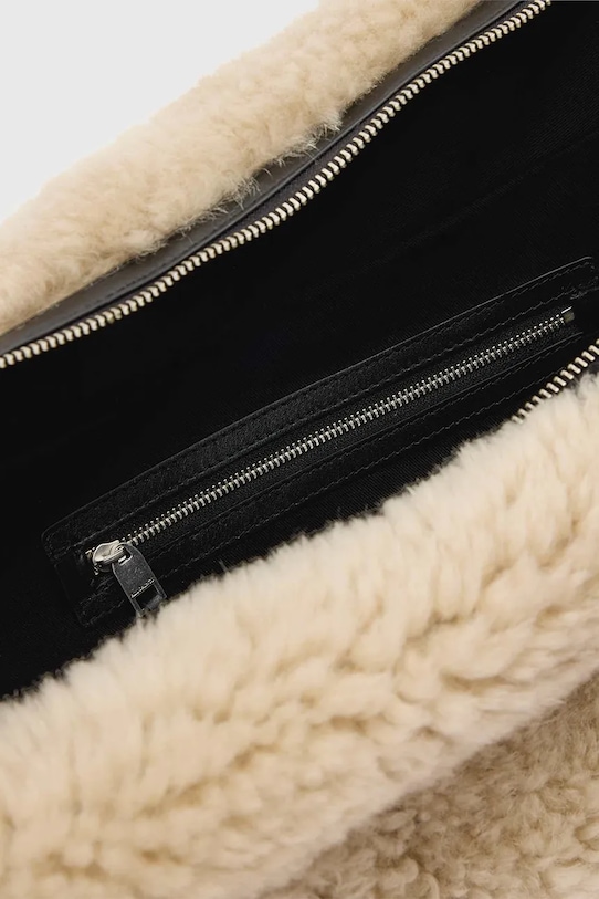 AllSaints poșetă de piele LUNA bej W217XD