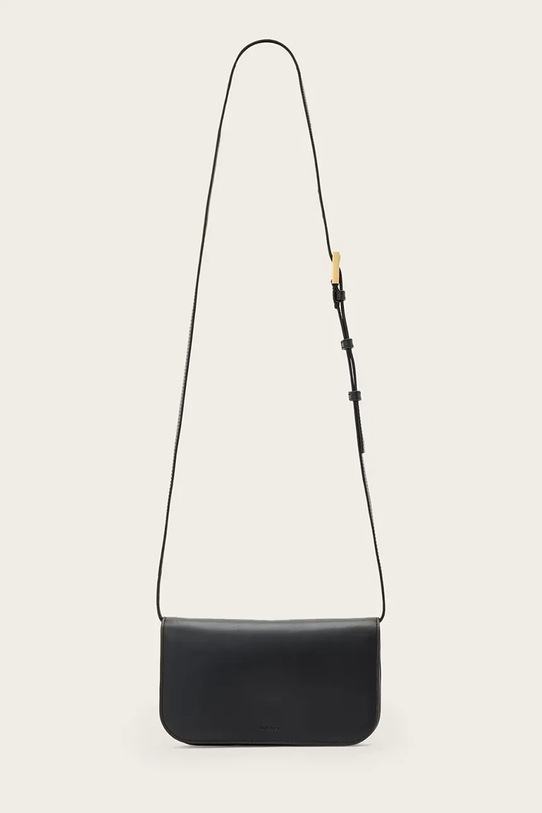 Kožna torba AllSaints MAEVE Planet friendly crna W268XD