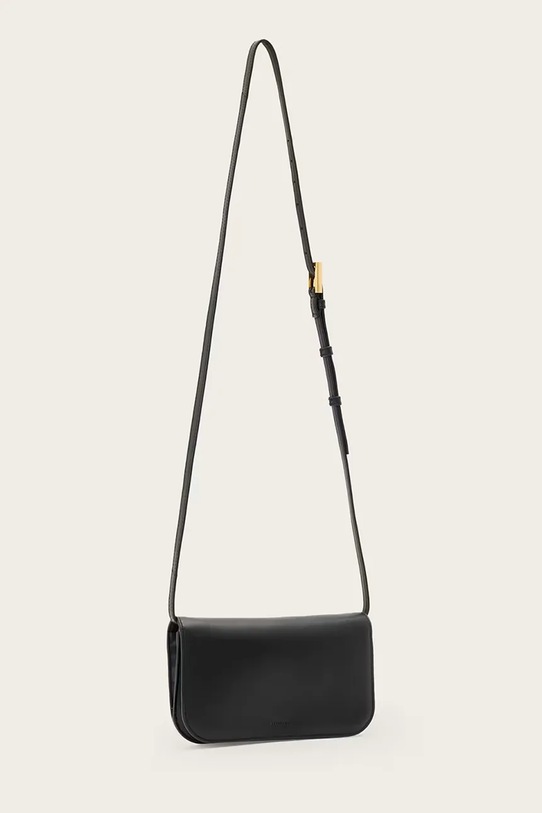 Kožna torba AllSaints MAEVE W268XD crna AW25