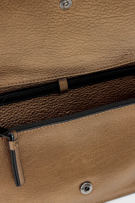 Кожаная сумочка AllSaints MAEVE W275XD золотой