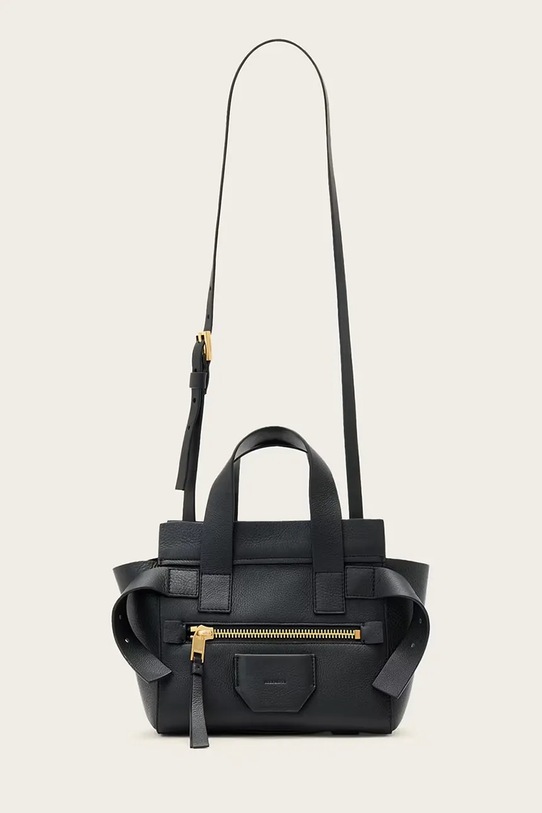 AllSaints torebka PEREZ skóra licowa czarny W336XD