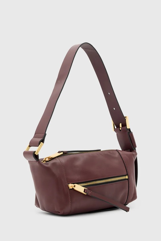 Akcesoria AllSaints torebka skórzana VEGA W196XD czerwony