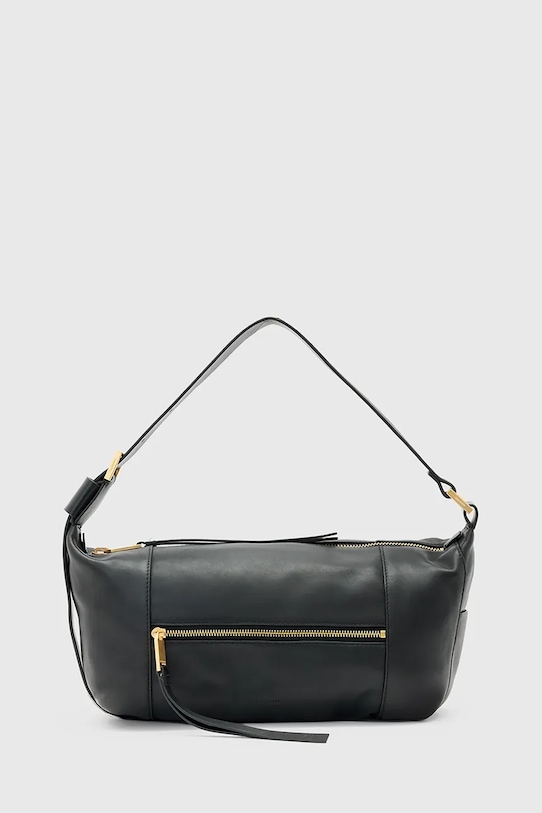 AllSaints poșetă de piele VEGA uni negru W195XD