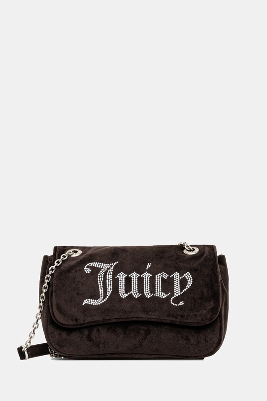 Juicy Couture torebka welurowa Kimberly tekstylny brązowy BEJQL8762WPO.JB7