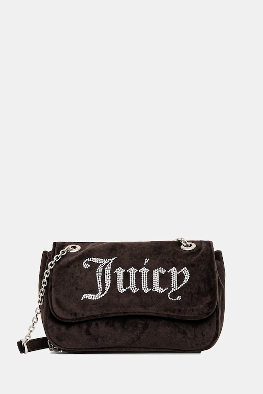 Сумочка из велюра Juicy Couture Kimberly аппликация коричневый BEJQL8762WPO.JB7
