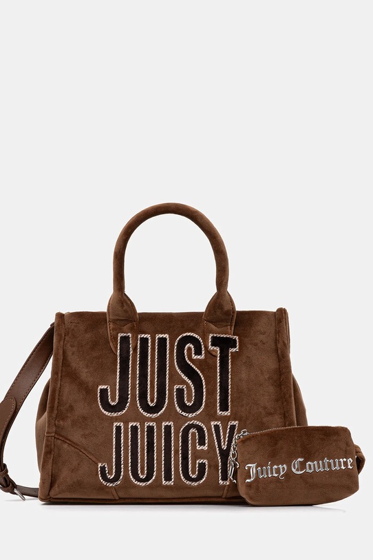 Juicy Couture torebka Iris Patch nie mieści A4 brązowy BIJIR8948WZC