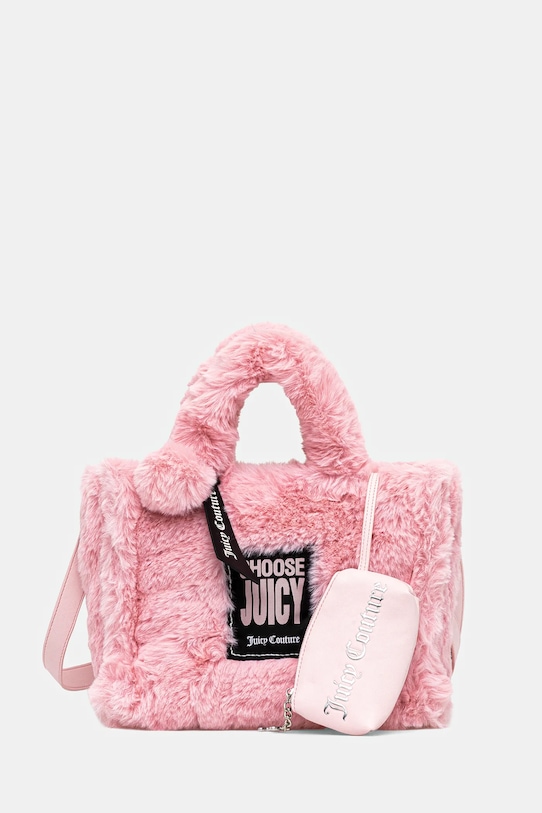 Juicy Couture torebka Iris Fur nie mieści A4 różowy BIJIR8956WZC