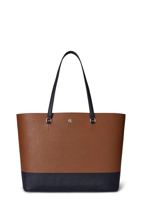 Kožená kabelka Lauren Ralph Lauren přírodní kůže hnědá 431934896
