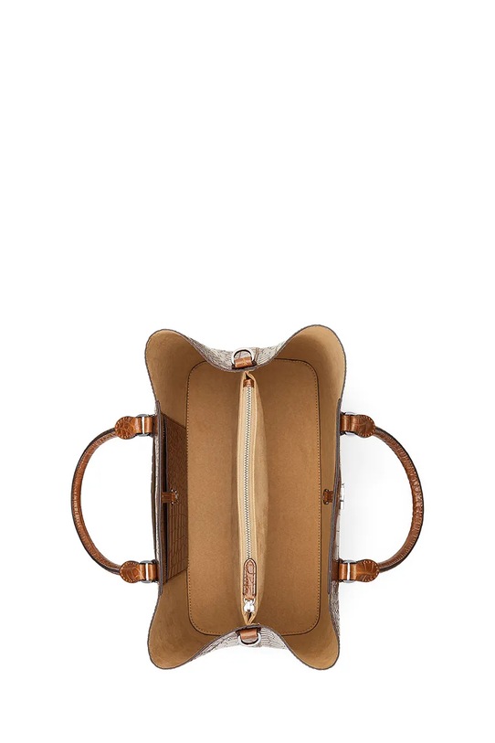 Шкіряна сумочка Lauren Ralph Lauren коричневий 431942189