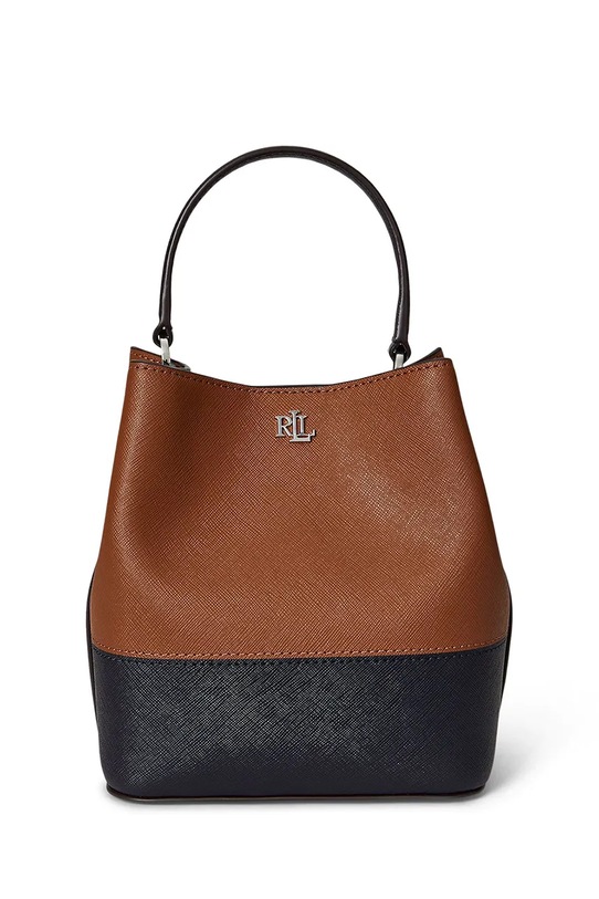 Шкіряна сумочка Lauren Ralph Lauren лицьова шкіра коричневий 431974556