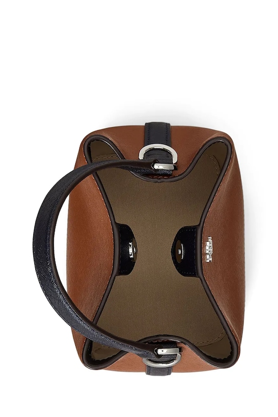 Шкіряна сумочка Lauren Ralph Lauren коричневий 431974556