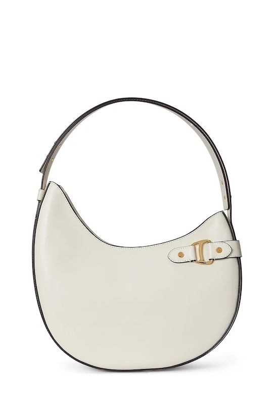 Lauren Ralph Lauren torebka skórzana skóra licowa beżowy 431980156