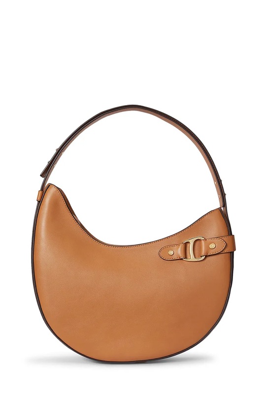 Lauren Ralph Lauren torebka skórzana skóra licowa brązowy 431980156