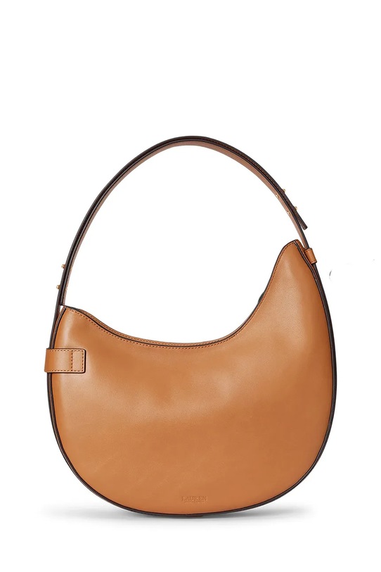 Akcesoria Lauren Ralph Lauren torebka skórzana 431980156 brązowy