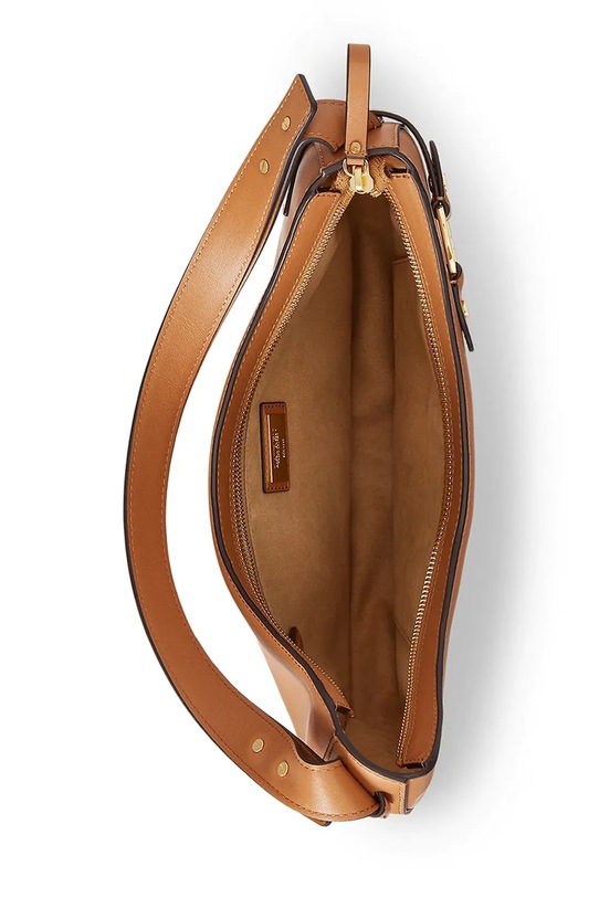 Lauren Ralph Lauren torebka skórzana brązowy 431980156