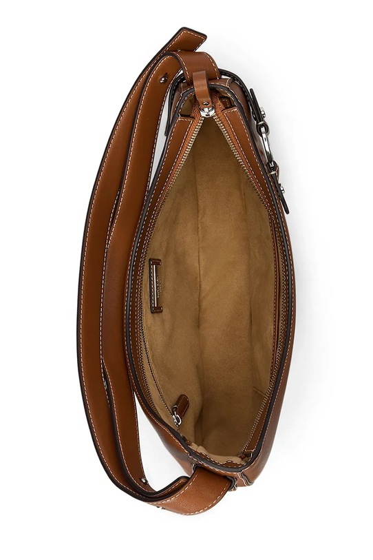 Шкіряна сумочка Lauren Ralph Lauren коричневий 431980156