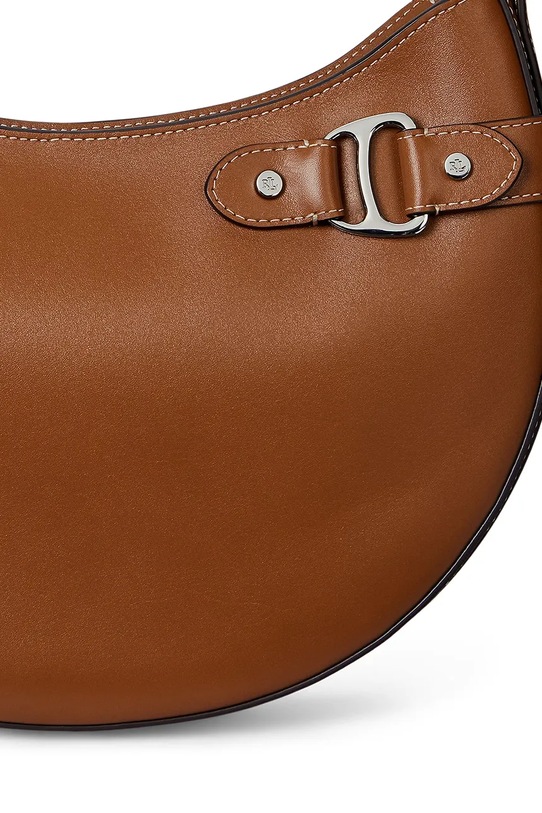 Kožená kabelka Lauren Ralph Lauren 431980156 hnědá