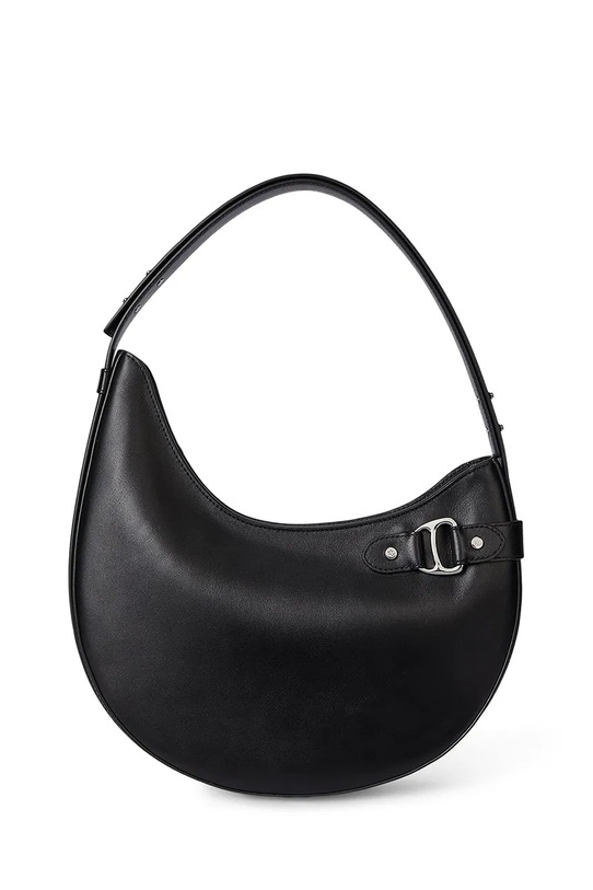 Kožená kabelka Lauren Ralph Lauren přírodní kůže černá 431980156