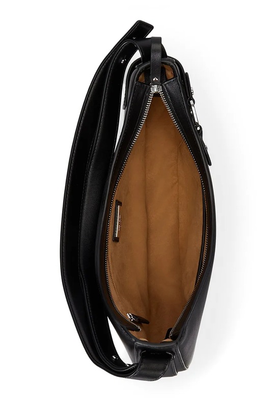 Kožená kabelka Lauren Ralph Lauren černá 431980156