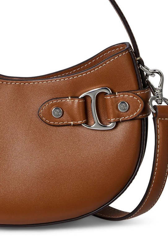 Kožená kabelka Lauren Ralph Lauren 431980159 hnědá