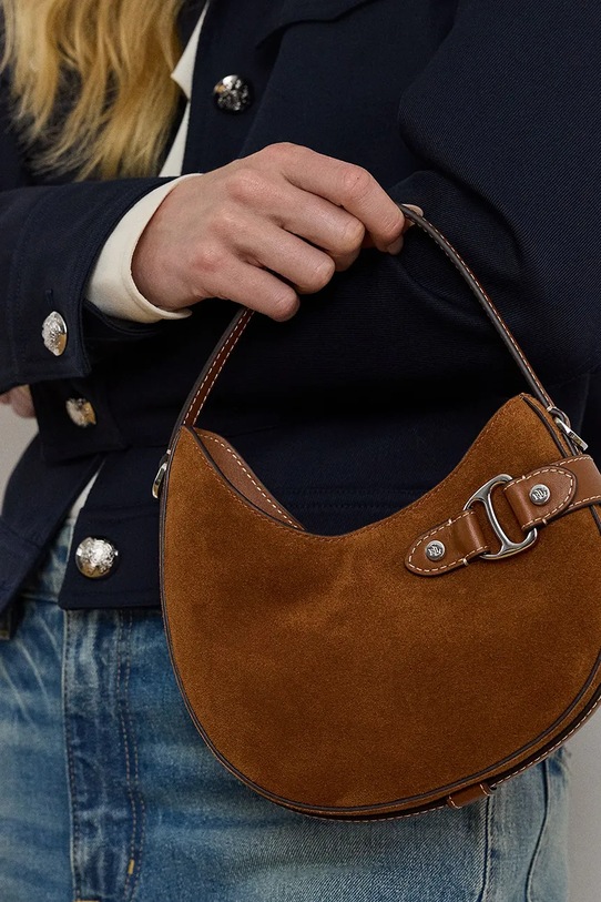 Τσάντα σουέτ Lauren Ralph Lauren 431980160