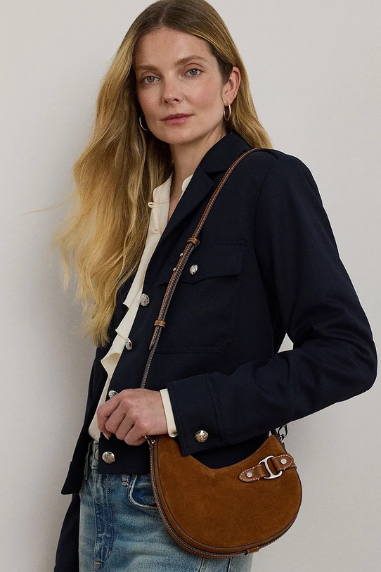 Τσάντα σουέτ Lauren Ralph Lauren 431980160