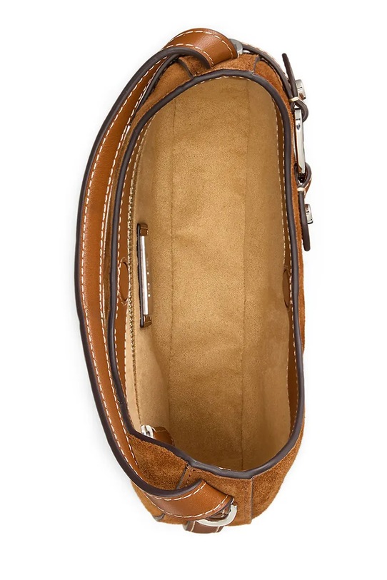 Τσάντα σουέτ Lauren Ralph Lauren καφέ 431980160