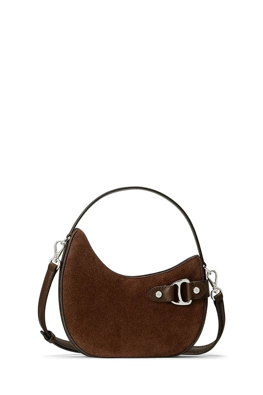 Τσάντα σουέτ Lauren Ralph Lauren δέρμα σαμουά καφέ 431980160