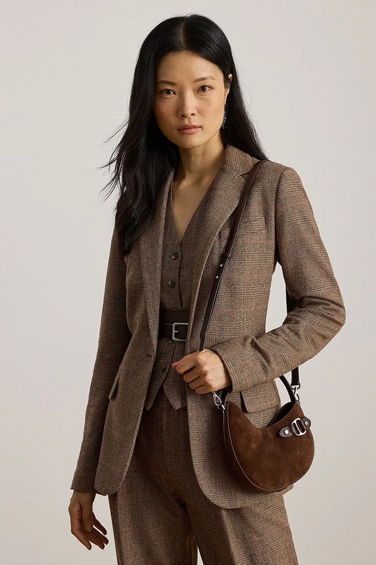 Τσάντα σουέτ Lauren Ralph Lauren 431980160