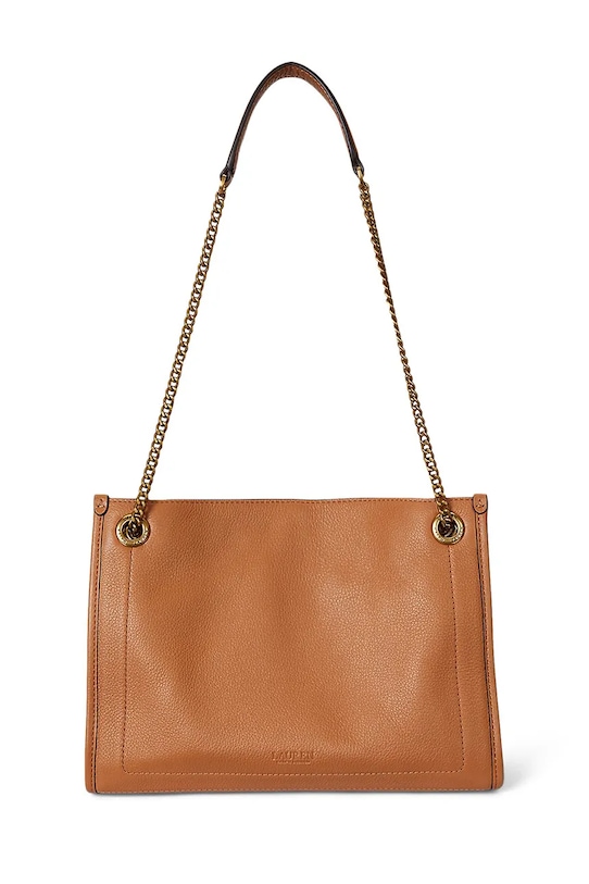 Akcesoria Lauren Ralph Lauren torebka skórzana 431980173 brązowy