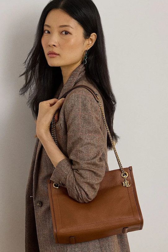 Кожаная сумочка Lauren Ralph Lauren 431980173
