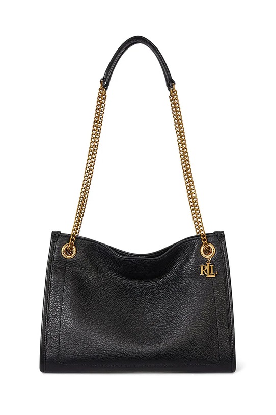 Кожаная сумочка Lauren Ralph Lauren кожа чёрный 431980173